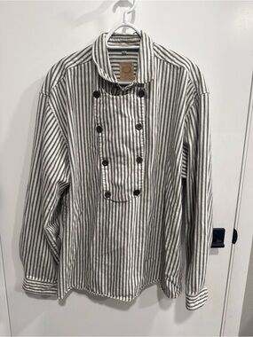 Vintage Wah Maker True West Arizona Bib Shirt Men’s XL Western Striped Cotton